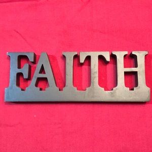 Faith words. Black in color